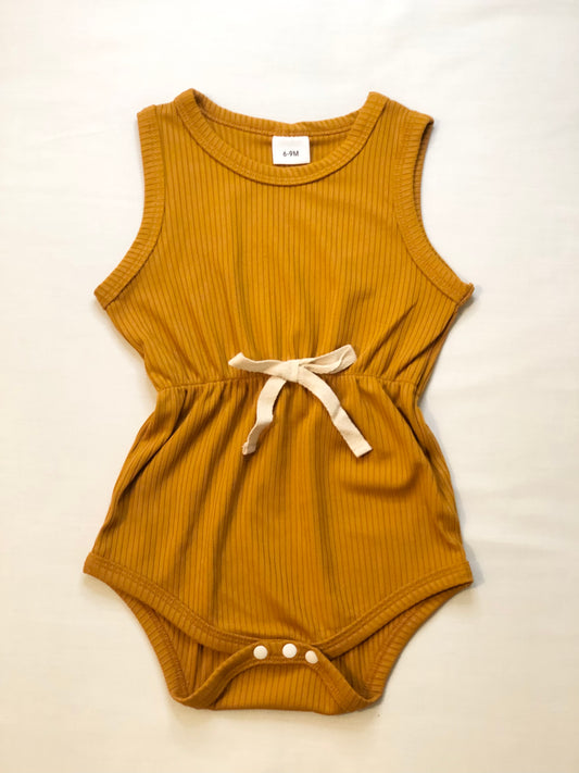 Ribbed Sleeveless Romper